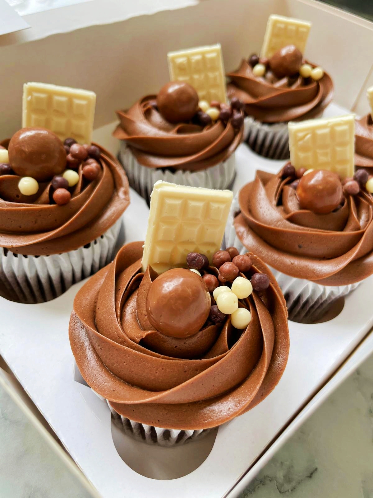 Chocolate Overload Cupcakes (Box of 6) – handcrafted baked product from Tutu’s Foods